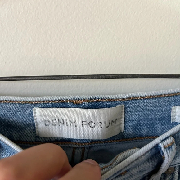 Denim Forum The High Rise Skinny  Cropped Jeans - Picture 3 of 4